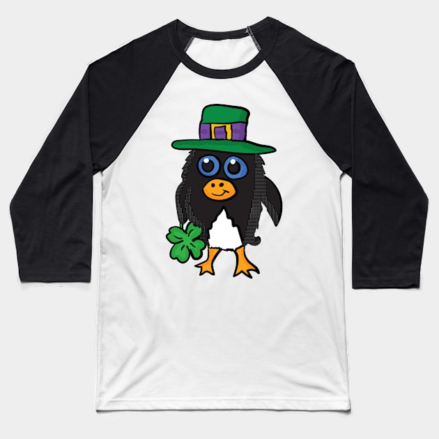 Irish Penguin Baseball T-Shirt by Eric03091978